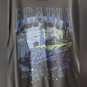 Acadia, Maine Retro-Style T-Shirt, M